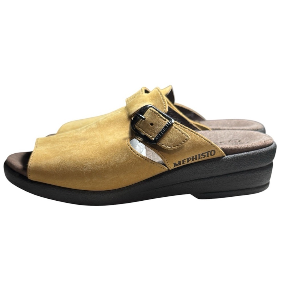 Mephisto Clogs Shoes Women Size 36 US 6 Suede Open Toe Comfortable Buckle